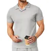 Polos pour hommes 2023 été décontracté à manches courtes POLO revers coupe ajustée mode haute qualité marque hauts T-shirt