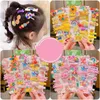 Haaraccessoires 14 Stuks Cartoon Baby Clip Set Bloem Fruit Meisje Haarspeldjes Pony Haarspelden Kinderen 231021