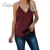 Camisoles Tanks Ordifree Zomer Vrouwen Satijnen Tank Top Zijden Hemdje Spaghetti Mouwloze Sexy Tops S-3XL 231023