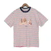 Projektant Pa T Shirt z luksusowej marki Palmschaopai Summer Coconut Tree Broken Head Bear Stripe luźne swobodne koszulki z krótkim rękawem Mężczyźni i miłośnicy kobiet