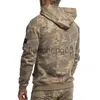 Herren-Trainingsanzüge, Camo-Männer-Trainingsanzug mit Kapuze, Oberbekleidung, Hoodie-Set, 2-teilig, Herbst, sportlich, männlich, Fitness, Camouflage-Sweatshirt, Jacke + Hose, Sets J231023