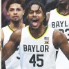 AANGEPASTE NCAA Baylor Bears basketbaltrui Adam Flagler LJ Cryer Keyonte George Flo Thamba Jalen Bridges Langston Love Dale Bonner Caleb Loh