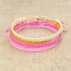 Waterproof Wax Thread Woven Bohemian Bracelet Beach Surfer Rope Lucky Friendship Bracelet Adjustable For Women Girls Charms Vsco Girl Aesthetic Jewelry Wholesale