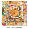 50pcs cartoon capybara animal graffiti creative mobile phone decoration PVC laptop bike sticker