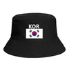 Berets Coreia do Sul Bandeira Bucket Chapéus Imprimir Cool Fãs Sun Shade Simples Clássico Ao Ar Livre Verão Pescador Caps Cap Pesca