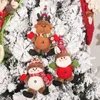 Artículos navideños creativos y lindos con luces, anciano, muñeco de nieve, alce, colgante de muñeca, colgante de decoración de árbol de Navidad, muñeca