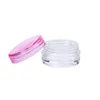 Förpackningsflaskor 3G 5G Plastic Cream Jar Small Cream Cosmetic Packing Container Testprov Flaskor Runt botten Färgglada CAP OTXMW