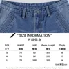 Womens Pants Capris Harajuku Tryckt last Jeans Y2K Dark Blue High midje Streetwear 90 -talets baggy kvinnor raka breda ben Jeans 231021