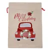 Christmas Decorations 4 PCS Santa Sacks Drawstring Gift Wrap Bags 27 X 20 Inch Large Storage Personalized Reusable Wholesale XB