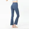 Pantalon actif avec Logo, taille haute, levage des hanches, Yoga, danse évasée, Durable, Nylon, Spandex, extensible, entraînement, sport, gymnastique pour femmes