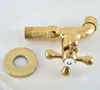 Bathroom Sink Faucets Gold Color Brass Wall Mount Mop Pool Faucet /Garden Water Tap / Laundry Taps Washing Machine Mzh309