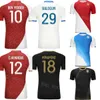 AS Monaco Futebol 12 Caio Henrique Jersey 23-24 Club 10 Wissam Ben Yedder 16 Philipp Kohn 18 Takumi Minamino 19 Youssouf Fofana 27 Krepin Diatta Kits de camisa de futebol