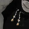 Dangle Küpeler U-Magical Mizaç Düzensiz Geometrik Kontrast Renkli Metal Küpe Kadınlar İçin Uzun Püskül Mücevher Aksesuarları