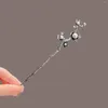 Hair Clips Pearl Ethnic Stick Vintage Metal Hairpinchopstick For Women Chinese Hanfu Accessories Floral Shaped Tiaras Jewelry