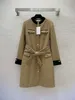 1018 2023 Autumn Milan Runway Coat Jackets Långärmad besättning Neck Khaki Högkvalitativ knapp Fashion Womens Clothes Balig23101273