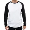 Мужские футболки 2023, осенне-зимняя рубашка с длинным рукавом, мужская мути, цвет с круглым вырезом, хлопок, мужской и женский, повседневная облегающая одежда реглан, футболки, топы