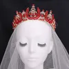 Couronne diadème en cristal de luxe, 5 couleurs, pour femmes, robe de soirée de mariage, élégante reine, couronne de mariée, bandeau, couvre-chef