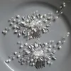 Pinces à cheveux peignes en cristal brillant, accessoires de mariage, coiffures pures, Barrettes en perles, Bijoux Noiva, couvre-chef, Bijoux décoratifs