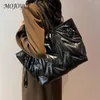 Mulheres inverno grande capacidade sacola para baixo versátil senhoras alça superior multifuncional casual axilas bolsas estéticas