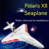 Aircraft Modle Polaris X8Plus EPP SEAPLANE DIY Electric Remote Control Model Waterproof Fixed Wing Training Wing Toy Gift T231021