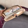 Gorący styl klasyczny Frenk Square Diamond Series Luksusowy projektant Watch Advanced Woman Watches Pełna funkcja Chronograph Straż Quarz Chronograph