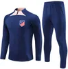2023 2024 Atletico Madrids Tracksuit Soccersuit Kit 23 24 Griezmann Men and Kids Football Tracksuits Sports Chandal Futbol Survlement