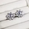 Ohrstecker CAOSHI Niedliches Mädchen Blumenförmiges Ohr Brillanter Kristall Piercing Elegante Dame Verlobungszubehör Romantischer Schmuck