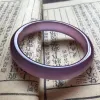 Bracelet en Jade calcédoine violette naturelle, bijoux pour femmes