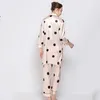 Women's Sleepwear Lisacmvpnel 3 Pcs Pajamas Set Woman V Lead Camisole Bow Trousers Loose Pyjamas