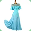 Scene Wear Ballroom Dress Waltz Tävling Kostym Performance Dance Chiffon Ruffled Dancewear Ball Gowns Evening Party