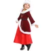 Cosplay-Weihnachtskostüm für Damen, Designer-Cosplay-Kostüm, Weihnachtsdinnerparty, Weihnachtsbühne, Eltern und Kinder, weinrotes Kleid, schöne Weihnachtskleidung für Mädchen