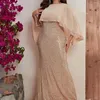 Plus Größe Kleider Abend Frauen Pailletten Schal Prom Kleider Große Weibliche Mode Elegante Party 3xl 4xl 5xl 6xl