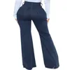 Женские джинсы Женская модная тенденция с вышивкой узкие брюки-клеш