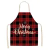 Christmas Decorations Linen Merry Apron for Home Kitchen Accessories Natal Navidad 2023 Year Gifts 231023