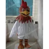Performance white Rooster Mascot Costume Top Quality Halloween Fancy Party Dress Cartoon Character Outfit Suit Carnival Unisex Outfit