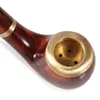 Mini Pipe All Solid Wood Men's Portable Wood Handmade Mahogny Dual Purpose Filter Pipe