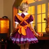 Costume d'Halloween pour femme - Costume de cosplay de créateur - Halloween - Costume de femme de chambre - Cloche orange - Costume de femme de chambre - Costume de performance en direct - Halloween