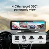 12 بوصة Car DVR T66 4 قناة عدسة فيديو مسجل فيديو HD ADAS REARVIEW MIRROR CAMER