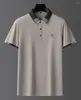 Polos para hombre 40-50% algodón verano hombres Polo camisas letra bordada estampado manga corta cuello vuelto camisetas Tops