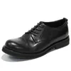 Chaussures rétro faites à la main pour hommes, chaussures froissées de Style américain en cuir véritable pour hommes, Oxford quotidien décontracté