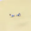 Stud Earrings ZFSILVER S925 Sterling Silver Korean Love Cute Candy Angle Wing Screw Ball Earring Jewelry For Women Charm Party Gift Girl