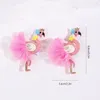 Hårtillbehör 2/4st Princess Glitter Flamingo Clips For Kids Girls Flower Fluffy Ears Hairn Pins Barrettes Brodery Butterfly Headwear