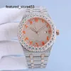 Luksusowy zegarek pełny diament VVS Anniversary Star Watch Automatyczny sport Sporty Stal Sapphire Saphire Mirror Ręczka
