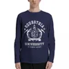 Herren Polos Equestria University Langarm-T-Shirts Jungen weiße T-Shirts Tops individuelles Hemd lustig schwarz für Männer