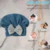 Asciugamano da donna assorbente cuffia per la doccia asciugarsi i capelli copricapo ad asciugatura rapida sauna spa lavaggio del viso cura della pelle struccante cappello