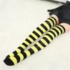 Women Socks INDJXND Fashion Striped Knee Cotton Stockings Thigh High Over For Ladies Warm Long Stocking Sexy Medias