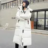 Women's Down Parkas Winter 90 White Duck Coat for Women Long Glossy Jacka Parka 2023 Loose Warm Hooded Casual Snow 231023