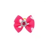 Accessori per capelli 2 pz/lotto Belle Ragazze Bowknot Fascia Mini Pietra Preziosa Colorata Arco Corda Per I Bambini Coda di Cavallo Fascia di Sostegno Panino Testa