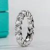 Anéis de casamento AnuJewel 4mm 5cttw D Cor Anel de banda de casamento 925 Anéis de prata esterlina para mulheres joias atacado 231021