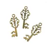 Charmes 30 pièces Antique Bronze plaqué en alliage de Zinc métal clé pendentifs bijoux à bricoler soi-même résultats accessoires 36 16MM